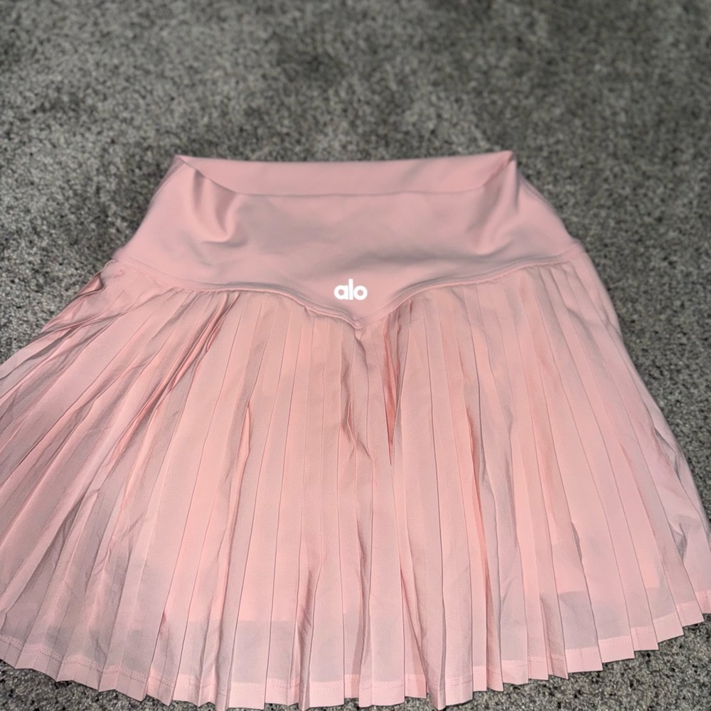 Yoga Light Pink Pleated Skater Skirt